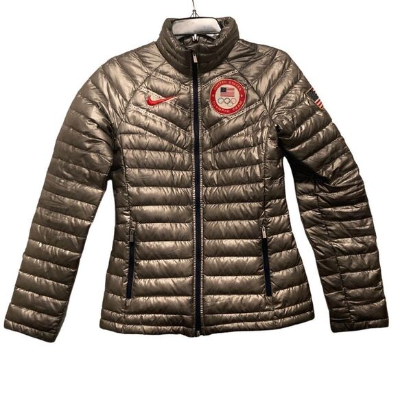 Nike Team USA Olympic Aeroloft Summit 800 Down Puffer Jacket 2014 Sochi RARE - Picture 2 of 11